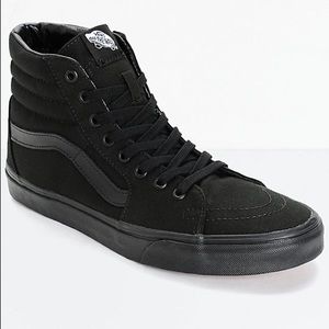 Vans Sk8-Hi Mono Black Skate Shoes Size 12